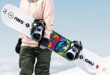 pair of women's snowboard bindings