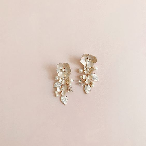 Cuff wedding earrings