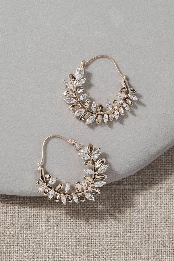 wedding earrings gold
