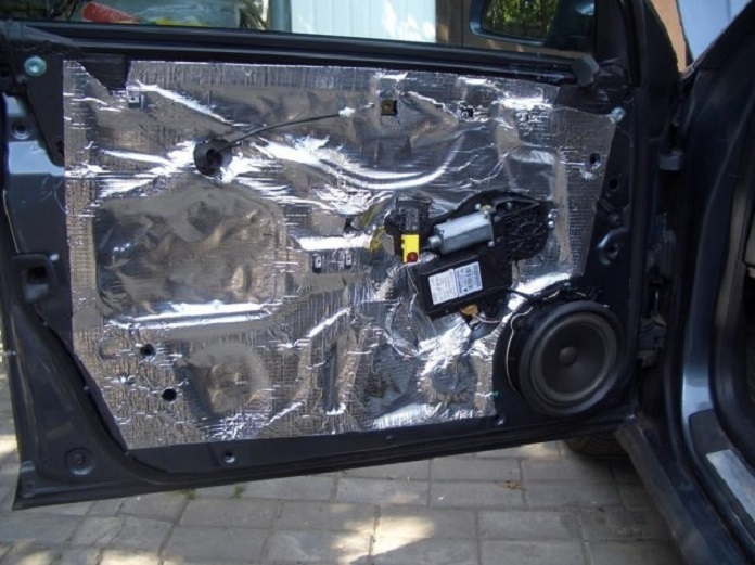aluminium foil tape on car door